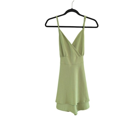 Rolla Coaster Green Dress Straps Medium M Flare Skirt - Picture 1 of 3